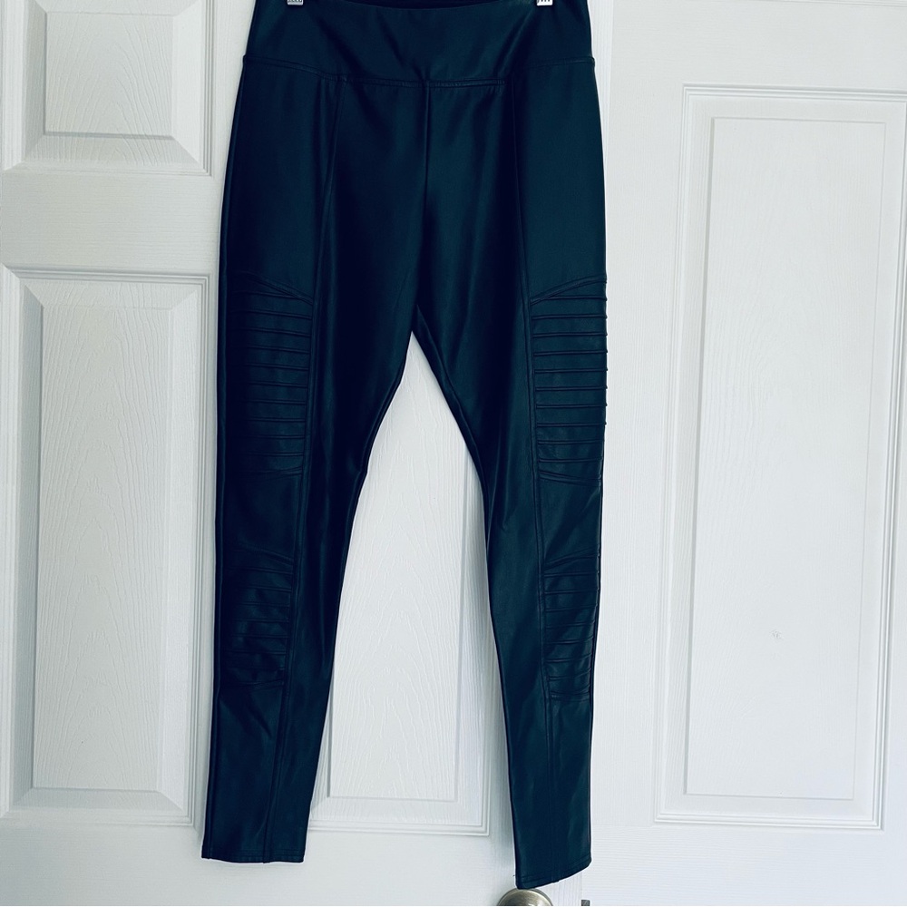 Nordstrom  biker faux leather leggings size S